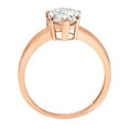 thumbnail image 2 of 1 Carat Pear Cut Lab-Created White Diamond Solitaire Womens Ring 14K Rose Gold Plated, 2 of 2