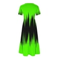 thumbnail image 4 of IROINNID Summer Dresses for Women , Women Wedding Guest Maxi Dresses with Short Sleeve and Round Neck Tie-dye Printed Summer Outfits Dress, 4 of 5
