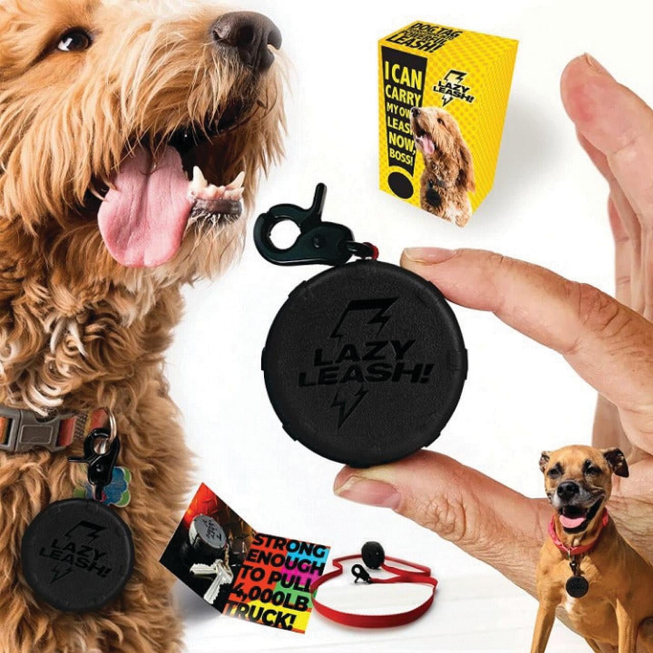 Clip It to Your Keychain or Let Your Dog Carry The Leash Lazy Leash Easy to Hold & Ready When You are Pocket-Size Dog Leash Strong Enough to Pull a Truck Mini Retractable Power Lead. 
