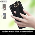 thumbnail image 2 of Allytechgroup 2024 New Trendy Back Case Cover for Apple iPhone X/ iPhone XS, Premium PU Leather Luxury Design with Ring Holder Stand Bracket Bumper Shockproof Phone Case for Girls Women, Black, 2 of 8