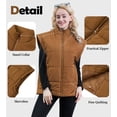 thumbnail image 5 of Fanient Womens Oversized Puffer Vest Sleeveless Zip Up Padded Jacket Vest Lightweight Winter Coat Outwear, 5 of 8