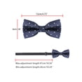 thumbnail image 4 of INSPIRE CHIC Men's Polka Dots Bow Ties Pre-Tied Bowknot for Wedding Business Navy Blue White, 4 of 5