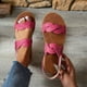 thumbnail image 1 of Karight Womens Wide Width Flat Sole Sandals with Elastic Straps for Comfortable Fit Roman Style Beach Wear, 1 of 9