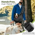 thumbnail image 2 of Pawaboo Dog Carrier Sling, Hand Free Dog Papoose with Adjustable Strap, Safety Leash for Puppies&Cats, Wider Shoulder Strap Pet Sling Bag (up to 12lbs, Black), 2 of 7