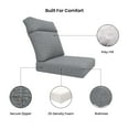 thumbnail image 2 of Covers & all Olefin High Back Chair Cushion Foam Seat and Polyfill Back UV Proof Chair Cushions, 2 of 7