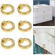 thumbnail image 5 of Tirador para muebles, 6 piezas, tiradores dorados, tiradores para muebles, tiradores para cajones, cocina, C, 5 of 5
