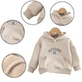 thumbnail image 5 of KYAIGUO Toddler Baby Boys Fleece Sweatshirt 1-5Y Hooded Pullover Padded Tops Warm Casual Long Sleeve Sweatsuit Jacket Clothes for Fall Winter, 5 of 9
