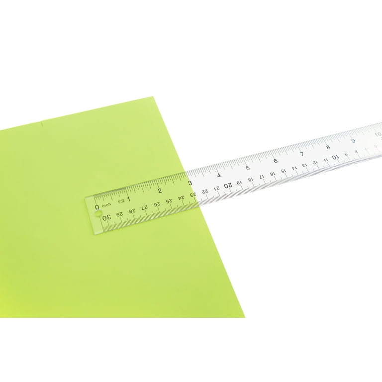 Westcott Clear Acrylic Grid Ruler with Cutting Edge, 12