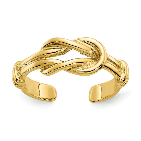 Primal Gold 14 Karat Yellow Gold Love Knot Toe Ring