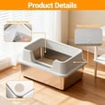 thumbnail image 4 of Studyset Stainless Steel Cat Litter Box, High Sided, Non-Stick, Odor Resistant Metal Litter Pan for Multiple Cats, Anti-Urine Leakage, Easy to Clean, Non-Slip Base, 4 of 7