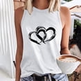 thumbnail image 2 of XMMSWDLA Womens Tank Tops Crew Neck Solid Color Casual Loose Fit Summer Sleeveless Basic Tee Shirts Blouse White Womens Camisole Tank Tops, 2 of 6