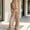 A125 Khaki, variant on Women's Two Piece Outfits Summer Halter Neck Crop Top and High Waisted Wide Leg Pants Flowy Comfortable Sets for Beach Vacation Party Lounge Matching Suits