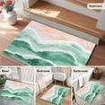 thumbnail image 6 of 2x3 Washable Area Rugs,Green Gradient Ripple Ocean Beach Non-Slip Soft Rug Indoor Carpet,Floor Rugs for Living Room Bedroom, 6 of 9