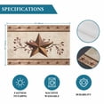 thumbnail image 6 of Farmhouse Texas Star Brown Placemats Set of 4, Berry Vintage Wooden Placemats for Dining Table, Place Mats for Kitchen Tabletop, Waterproof Wipeable Dining Table Mats Set, 6 of 9
