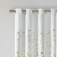 thumbnail image 4 of 84x50 Inches Total Blackout Curtains with Grommet Top Metallic Animal Printed,Efficient Sound Insulation Curtains with Grommets Top Design for Bedroom/ Living Room,White and Gold(Only One Pc Panel), 4 of 9