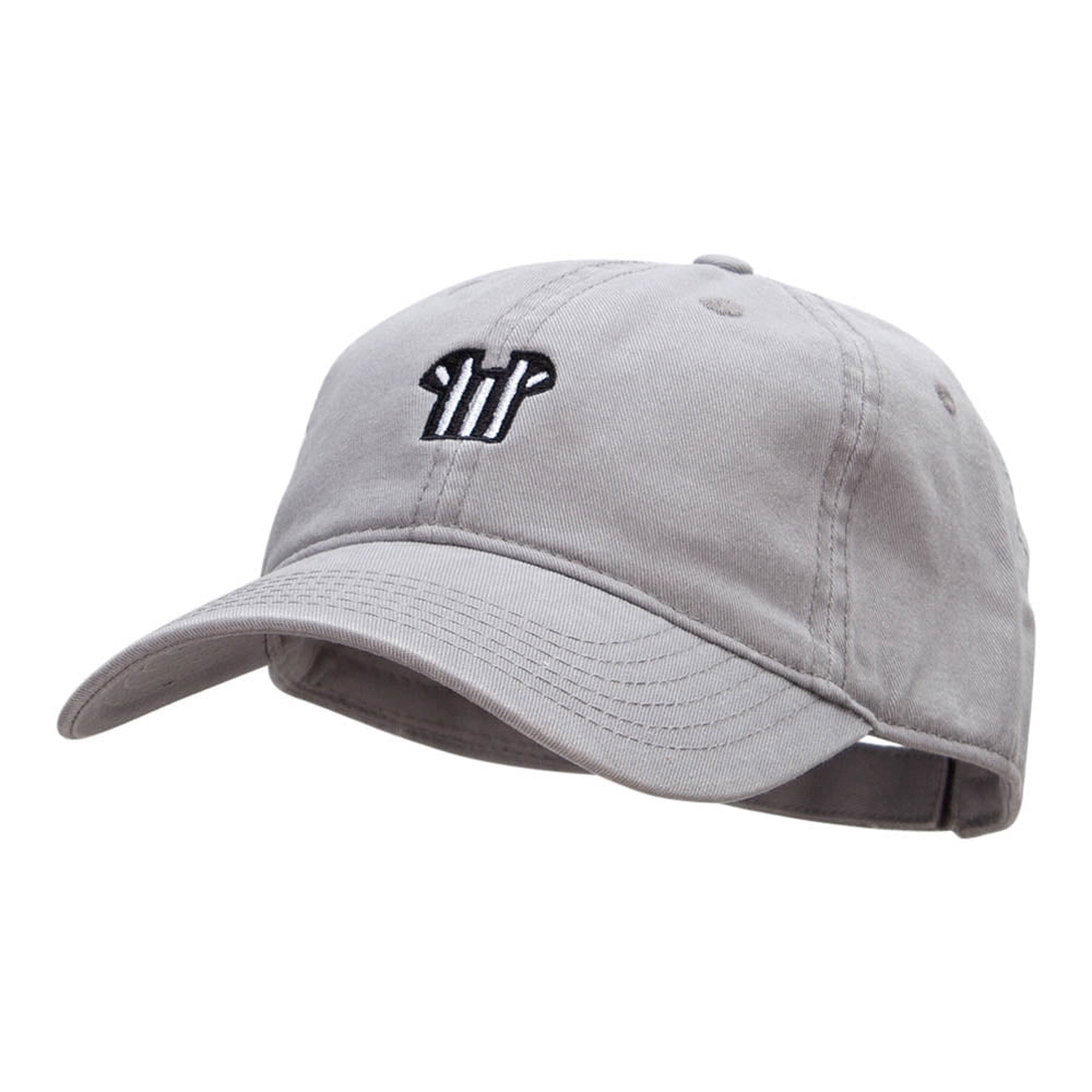 Referee Tee Embroidered Deluxe Washed Twill Cap - Grey OSFM