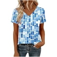 thumbnail image 4 of Haivin Womens Spring Tops 2026 Summer Dressy Casual Blouses Short Sleeve Cute V Neck Shirts Fashion Vacation Clothes, 4 of 5