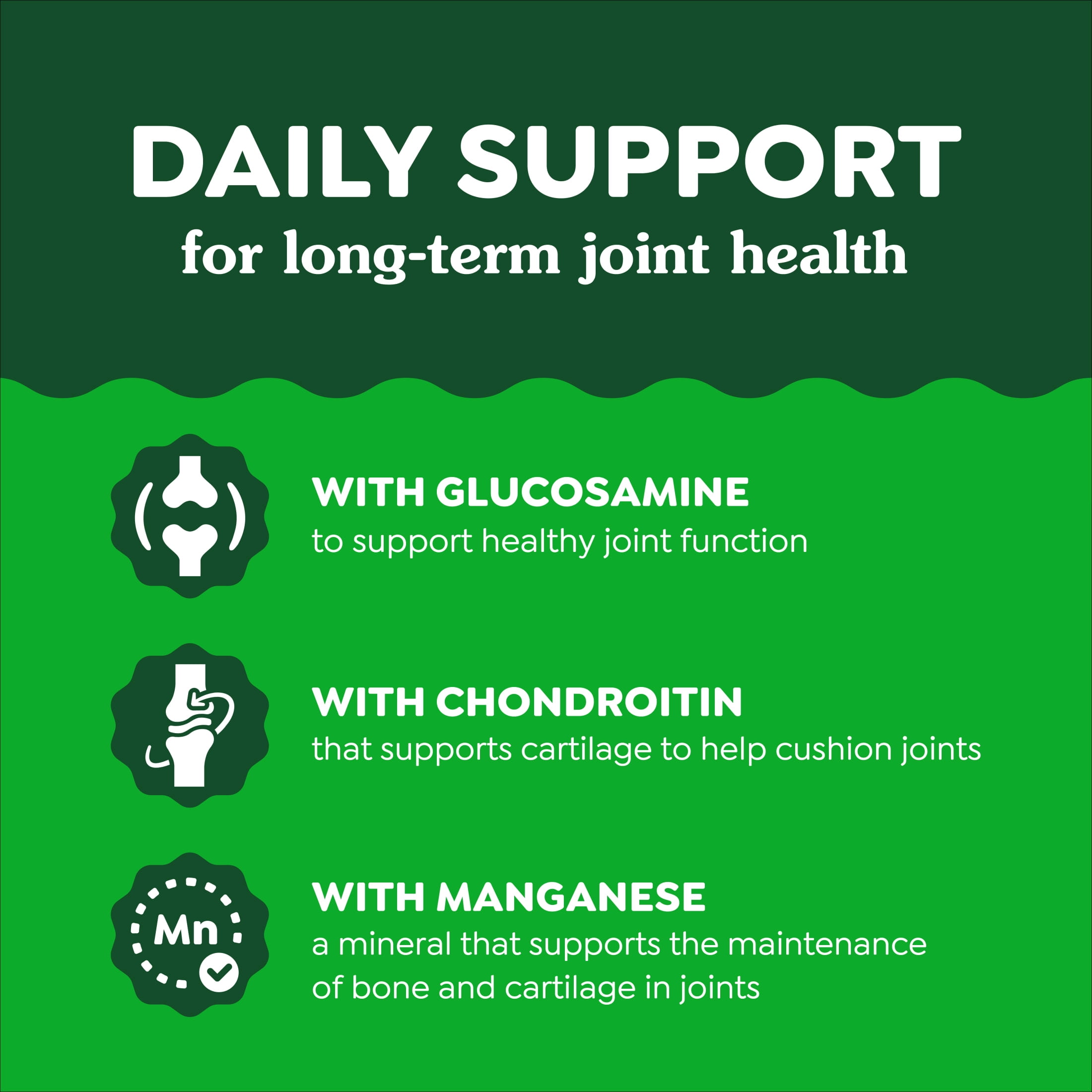 Greenies Supplements Chicken Flavor Hip and Joint Chews for Dogs, 6.08 oz Pouch, 30 Count
