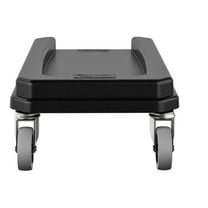 Suncast Commercial Slim Trash Can Dolly, 6-3/16"H x 11-7/8"W x 20-3/4"D, Black