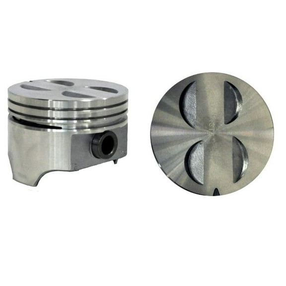 Single Flat Top Piston with Cast Rings | compatible with various 63-92 Ford 4.7L/289 and 5.0L/302 | Standard Size