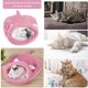 thumbnail image 3 of Saco de Dormir para Gatos de Lana Suave, Cama para Mascotas Lavable y cálida, Bolsa para Abrazos para Gatos, cojín y Perrera, Perrera Cerrada, Rosa, 50 * 40 cm Rojo Verde, 3 of 5
