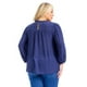 thumbnail image 3 of Blusa con detalles bordados Roman Fashion /Tallas Extras, 6809 (Azul marino) azul marino 42, 3 of 5