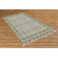 thumbnail image 5 of Casavani Hand Tufted Cotton Dhurrie Green Hallway Stair Runner Area Rug Outdoor Rugs 4x12 Feet, 5 of 5