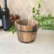 thumbnail image 3 of Maceta de madera para macetas, contenedor de flores, decoración del hogar, maceta de barril L, 3 of 9