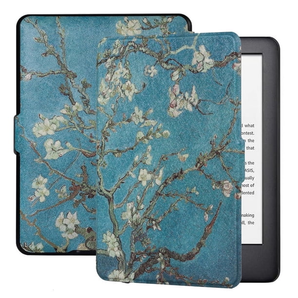 Funda compatible con Kindle Paperwhite (décima generación, versiones 2018), la funda inteligente más delgada y liviana con encendido/apagado automático para el lector electrónico Amazon Kindle Paperwhite 2018 - Almendro en flor JM