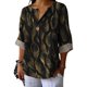 thumbnail image 1 of Camisas informales de lino de manga 3/4 para mujer 2XL 2025, 1 of 3