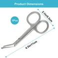 KONWEDA Medical Surgical Ostomy Scissors, Curved Blunt Tips, Compact