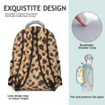 thumbnail image 5 of Leopard Print Backpack for School,Cute School Bag,Schoolbag with Adjustable Shoulder Straps & Padded Back,15.3"x11"x7.1"., 5 of 6