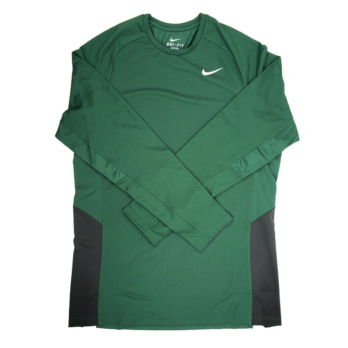 Nike - Nike Dri-FIT Men's Long Sleeve Green/Black Training Shirt ...