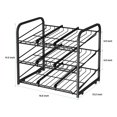 thumbnail image 2 of Organizador de estante para latas, organizador de almacenamiento de latas apilable de 3 niveles, para almacenamiento de alimentos, cocina o despensa, capacidad para 36 latas, color negro, 2 of 4