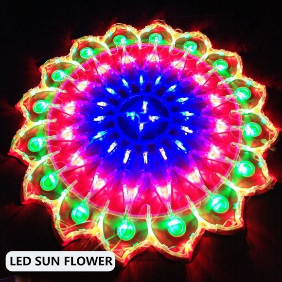 LED Lantern Peacock Light Love Shape Five-pointed Star Sun Light String Room Christmas Wedding Party Plug-in Decorative Lighting