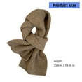 thumbnail image 3 of Plush Faux Wool Scarf Milky Tone Elegant Winter Neckwear Soft Textured Scarf For Cold Weather, 3 of 8