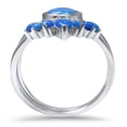 thumbnail image 5 of Blue Opal Bridal Wedding Engagement Ring Set for Women (Size 6), 5 of 6