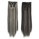 thumbnail image 1 of Clip para peluca de cabello largo y liso de 16 tarjetas, juego de 6 piezas para extensiones de cabello, juego de 6 piezas para extensiones de cabello liso, 1 of 5