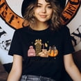 thumbnail image 3 of Fall Basics Leopard Mug Pumpkin Beanie Boots Autumn Graphic T-Shirt, Heliconia, Size S, 3 of 6