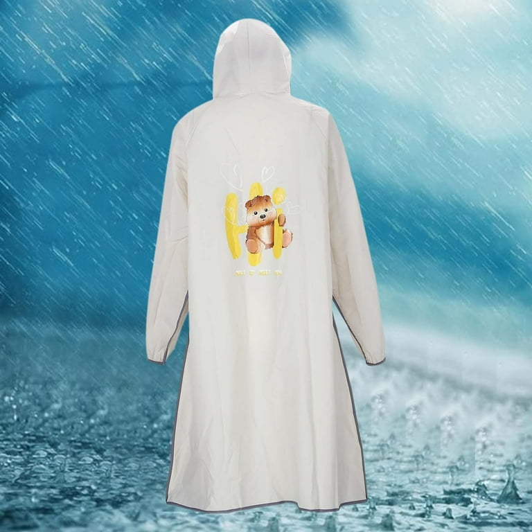 CELIEAN Women s Full Length Raincoat Overall Suit For Adults With Hooded Rain Poncho Heavy Duty Storm Walmart