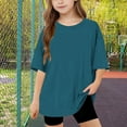 thumbnail image 6 of Mgmyaa Boys and Girls Short Sleeve T Shirts Kids Summer Oversized Tops Casual Crewneck Loose Basic Tees 5-15Y, 6 of 7