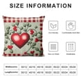 thumbnail image 5 of GOSMITH  Hello Valentine Love You More Eucalyptus Leaves Throw Pillow Covers, Buffalo Plaid Polka Dot Stripes Love Hearts Cushion Case Decoration for Sofa Couch, 5 of 5