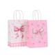 thumbnail image 1 of Bolsas de papel kraft con lazo rosa para fiestas, 24 unidades, 21 x 15 x 8 cm, 1 of 3