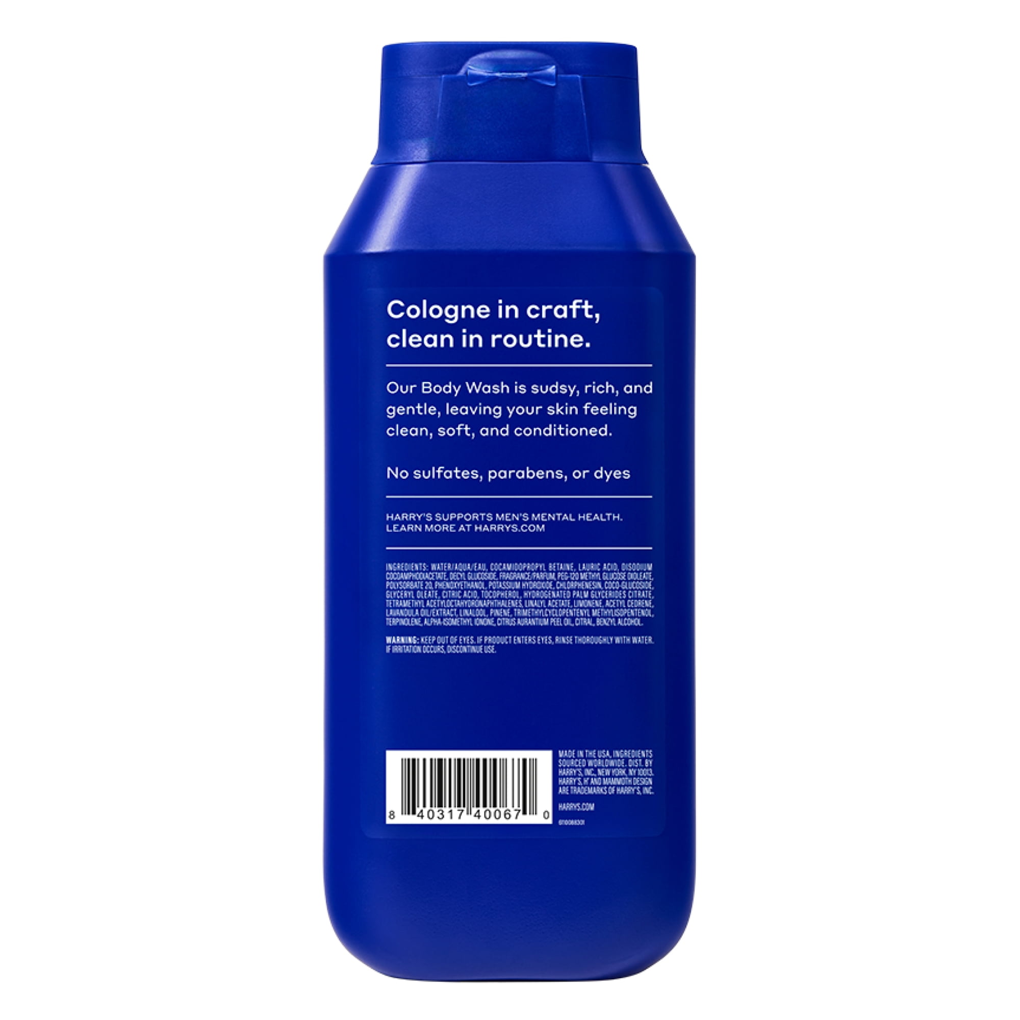 Harry's Men's Cleansing Body Wash, Redwood, 18 fl oz
