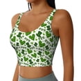 thumbnail image 2 of Picia St. Patrick's Day Pattern Sports Bra for Women,Padded Strappy Sports Bras Medium Support Yoga Bra with Removable Cups,Running Yoga Bra-XX-Large, 2 of 8