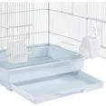 thumbnail image 3 of COCOKUN 39-inch Roof Top Large Flight Parrot Bird Cage for Small Quaker Parrot Cockatiel Sun Parakeet Green Cheek Conure Budgie Finch Lovebird Canary Pet Bird Cage w/Toys,White, 3 of 10