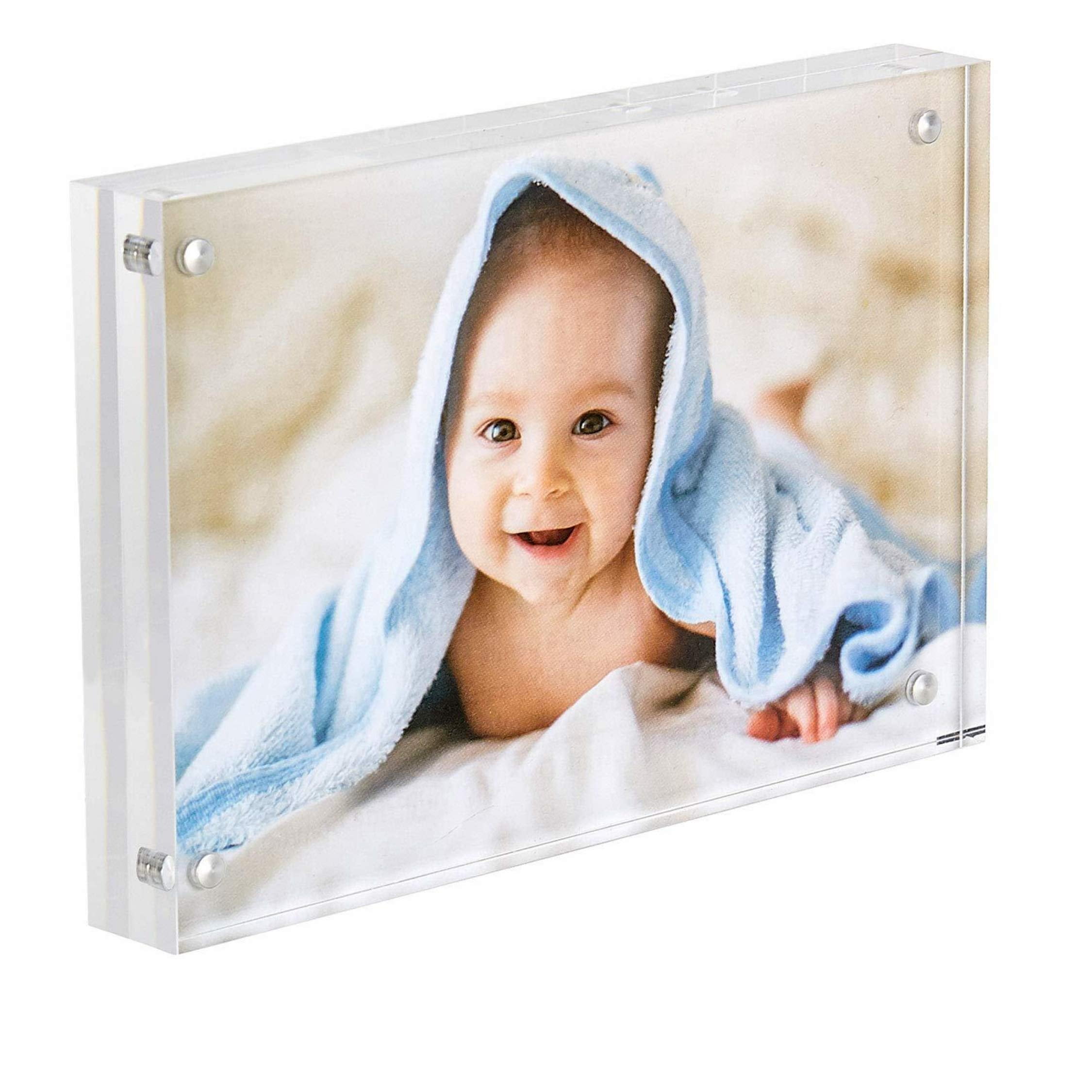 Acrylic Picture Frame Photo Holder Clear Frame for Family