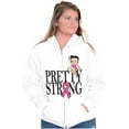 thumbnail image 3 of Breast Cancer Betty Pretty Strong Women Plus Size Zipper Hoodie Brisco Brands 4X, 3 of 5
