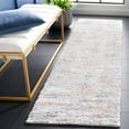thumbnail image 2 of SAFAVIEH Berber Shag Taegan Abstract Runner Rug, Blue Rust/Ivory, 2'3" x 12', 2 of 8
