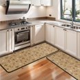 thumbnail image 3 of Kitchen Rugs Sets Of 2,Brown Christmas Pattern Anti Fatigue Kitchen Mat Rugs Non Slip Washable,Decorative Kitchen Floor Mats for Kitchen,Sink,Laundry,17"x47"+17"x47", 3 of 5
